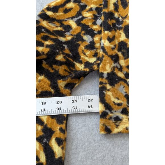 Magaschoni Womens Cashmere Sweater Cardigan L Animal Print Beaded Collar Mobwife - Picture 9 of 16
